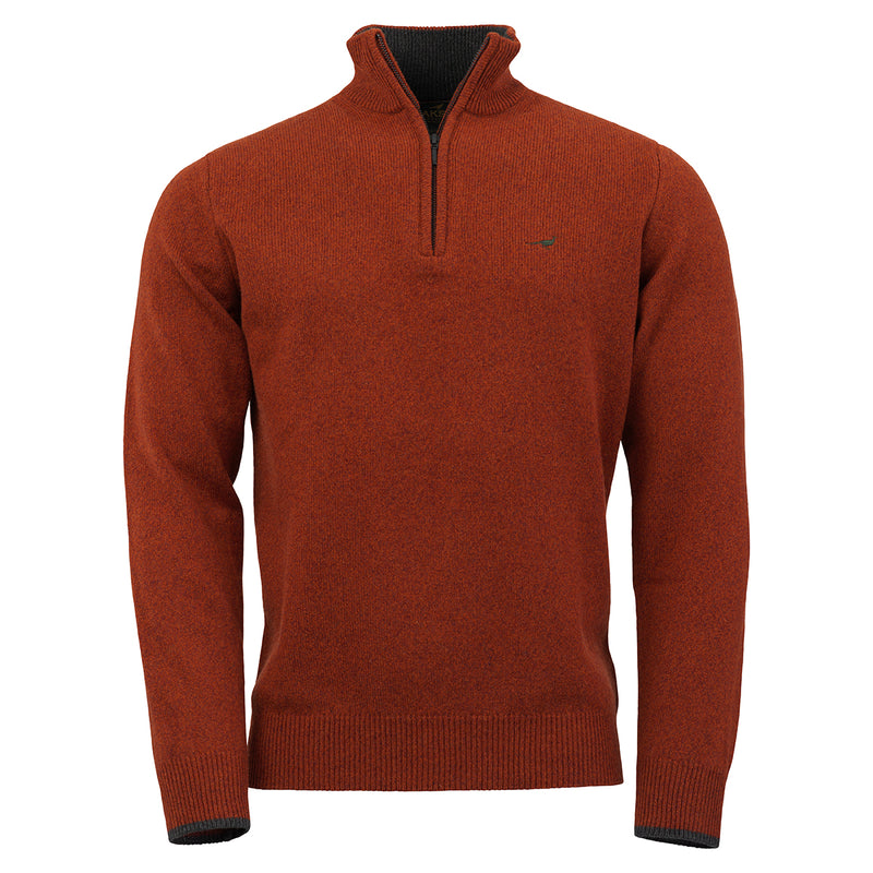 Laksen Men's Brompton Zip Neck Super Lambswool Sweater