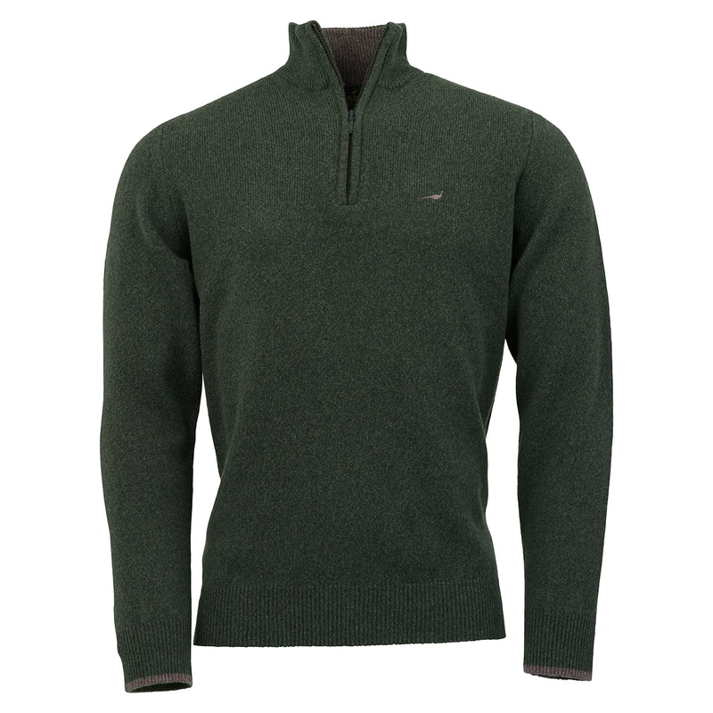 Laksen Men's Brompton Zip Neck Super Lambswool Sweater