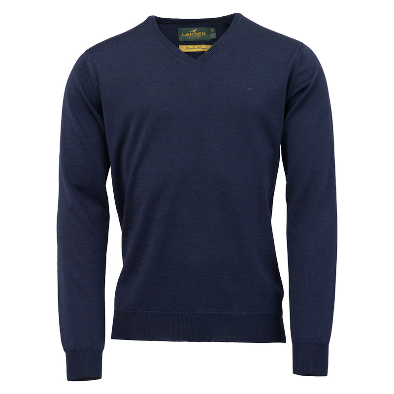 Laksen Men's Sussex V-Neck Merino Sweater