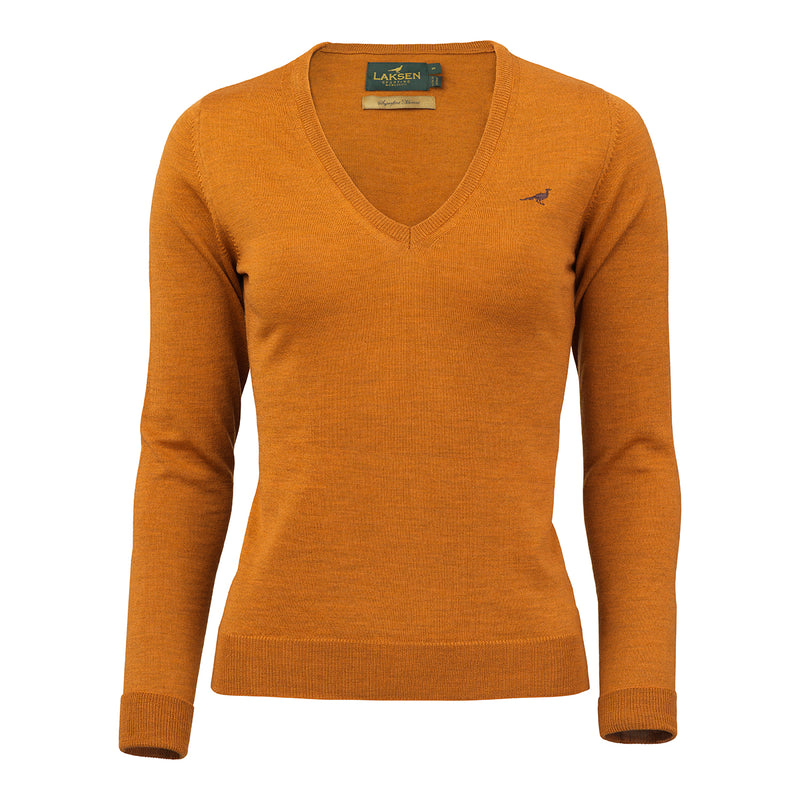 Laksen Ladies Camilla V-neck Merino Sweater