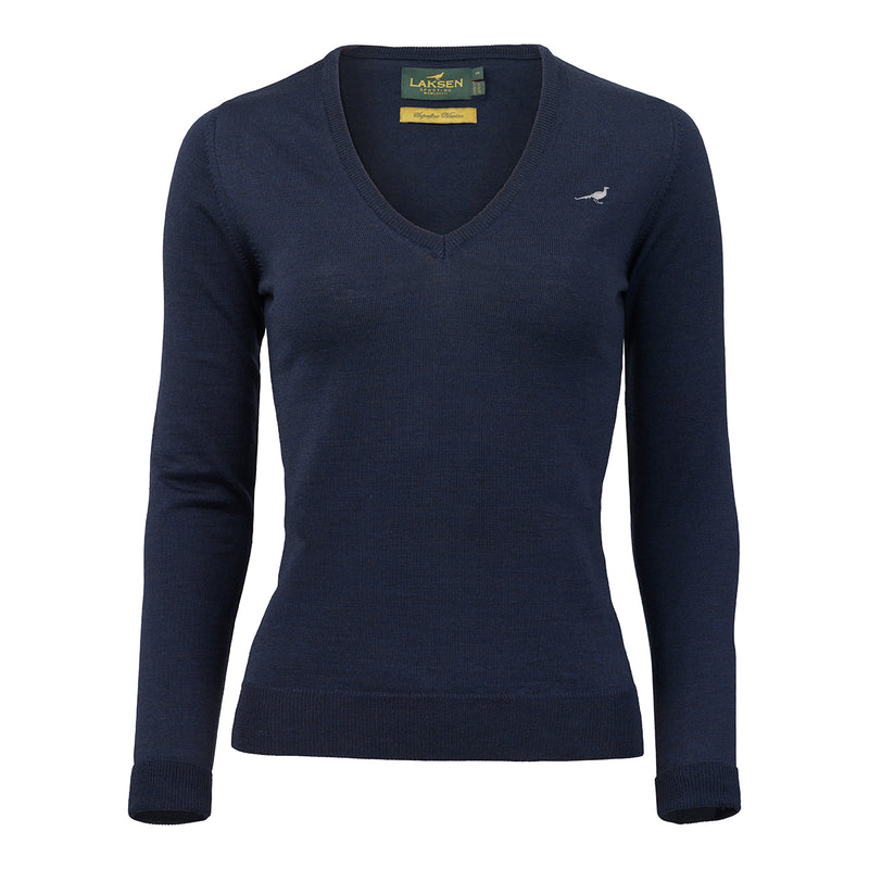 Laksen Ladies Camilla V-neck Merino Sweater