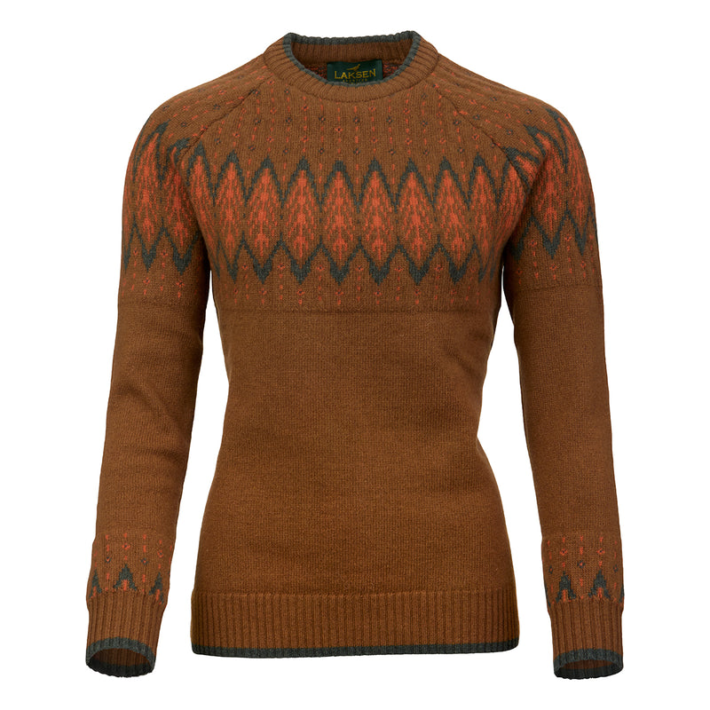 Laksen Lady's Trondheim Jacquard Sweater - 100% Lambswool