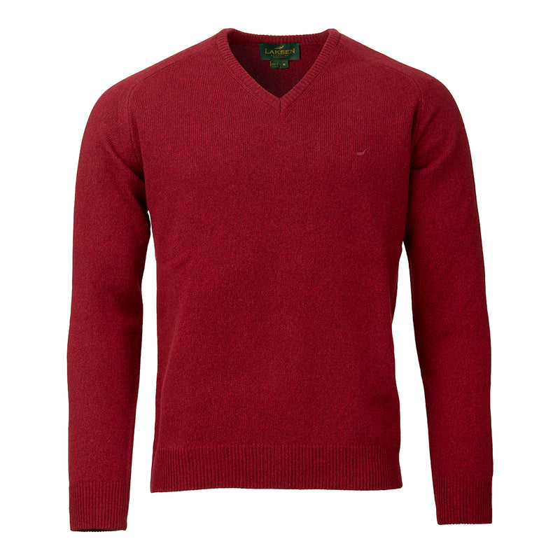 Laksen Men's Trent V-Neck Sweater - 100% Lambswool