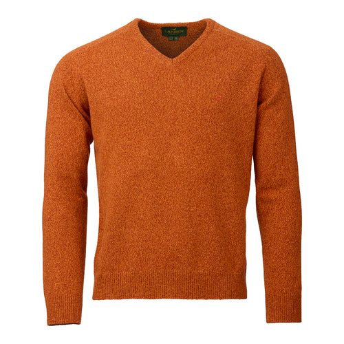 Laksen Men's Trent V-Neck Sweater - 100% Lambswool
