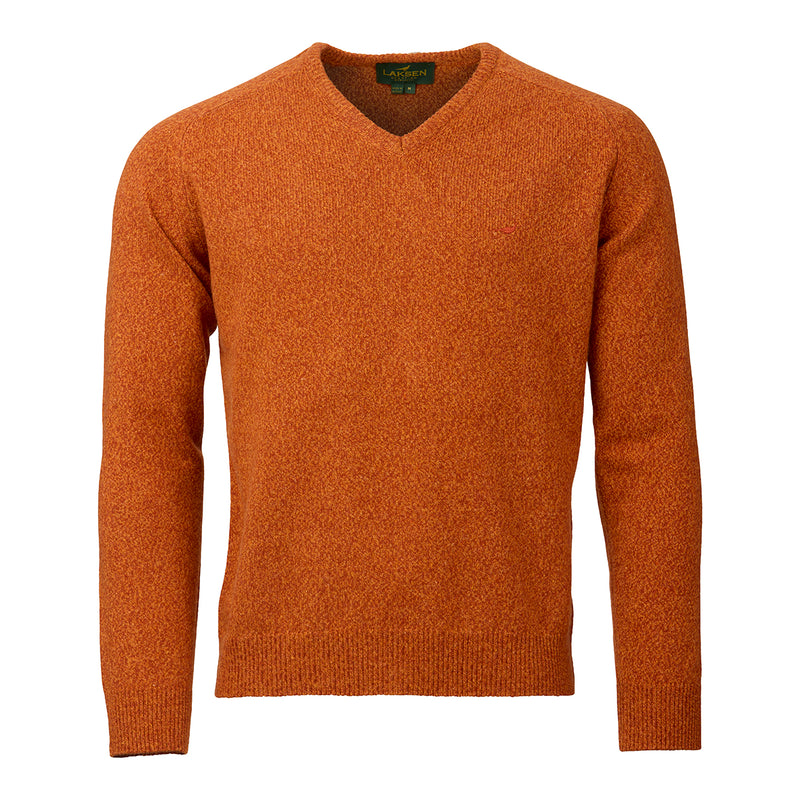 Laksen Men's Trent V-Neck Sweater - 100% Lambswool