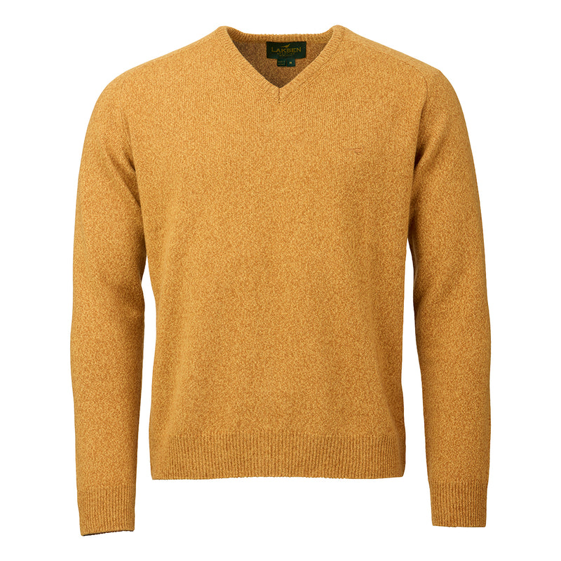Laksen Men's Trent V-Neck Sweater - 100% Lambswool