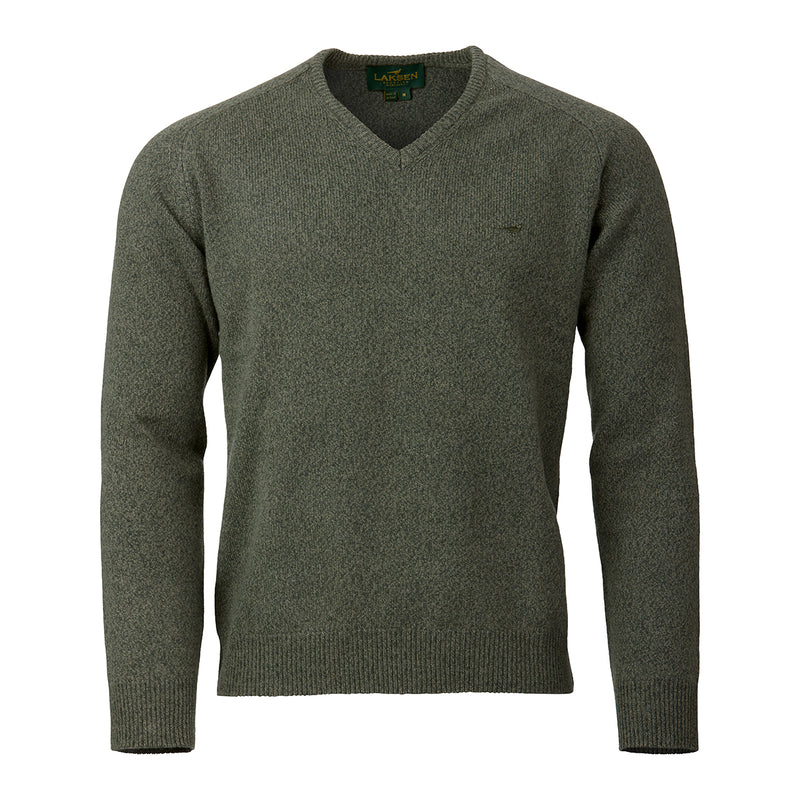 Laksen Men's Trent V-Neck Sweater - 100% Lambswool