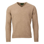 Laksen Men's Trent V-Neck Sweater - 100% Lambswool