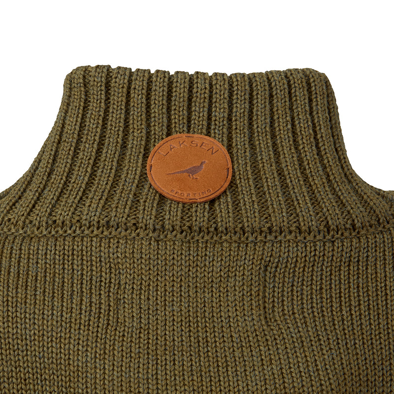 Laksen Men's Fishermans Zip Sweater - 100% Lambswool