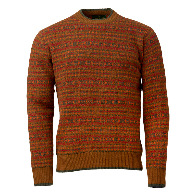 Laksen Men's Voss Jacquard Sweater - 100% Lambswool
