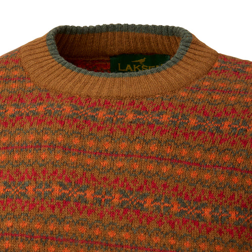 Laksen Men's Voss Jacquard Sweater - 100% Lambswool