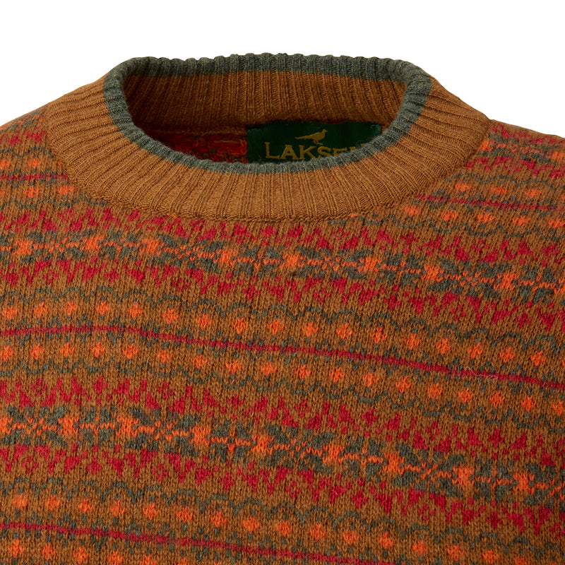 Laksen Men's Voss Jacquard Sweater - 100% Lambswool