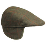 Laksen Men's Hastings Tweed Ghillies Flat Cap w. Earwarmer