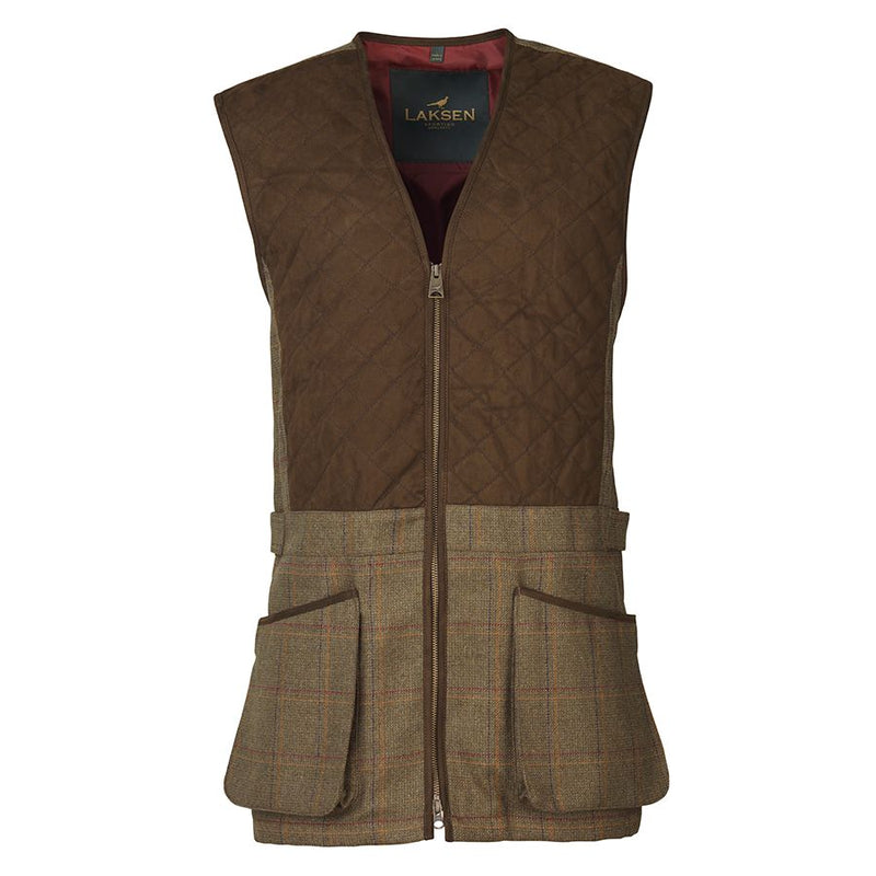 Laksen Men's Woolston Tweed Glenogil Zip Shooting Vest